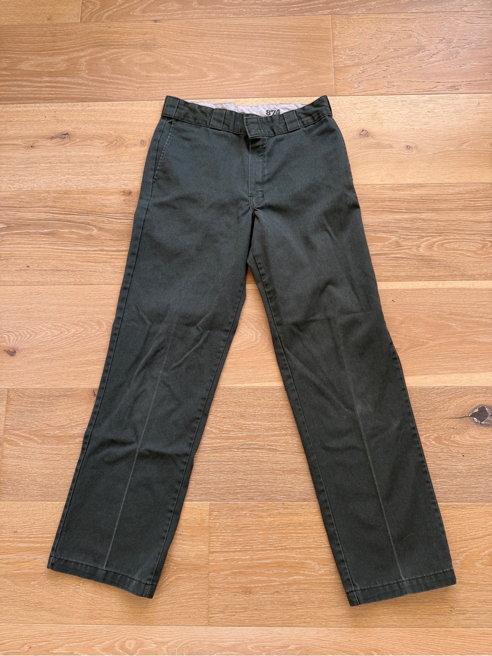 Men's Dark Green dickies Straight Fit Pants